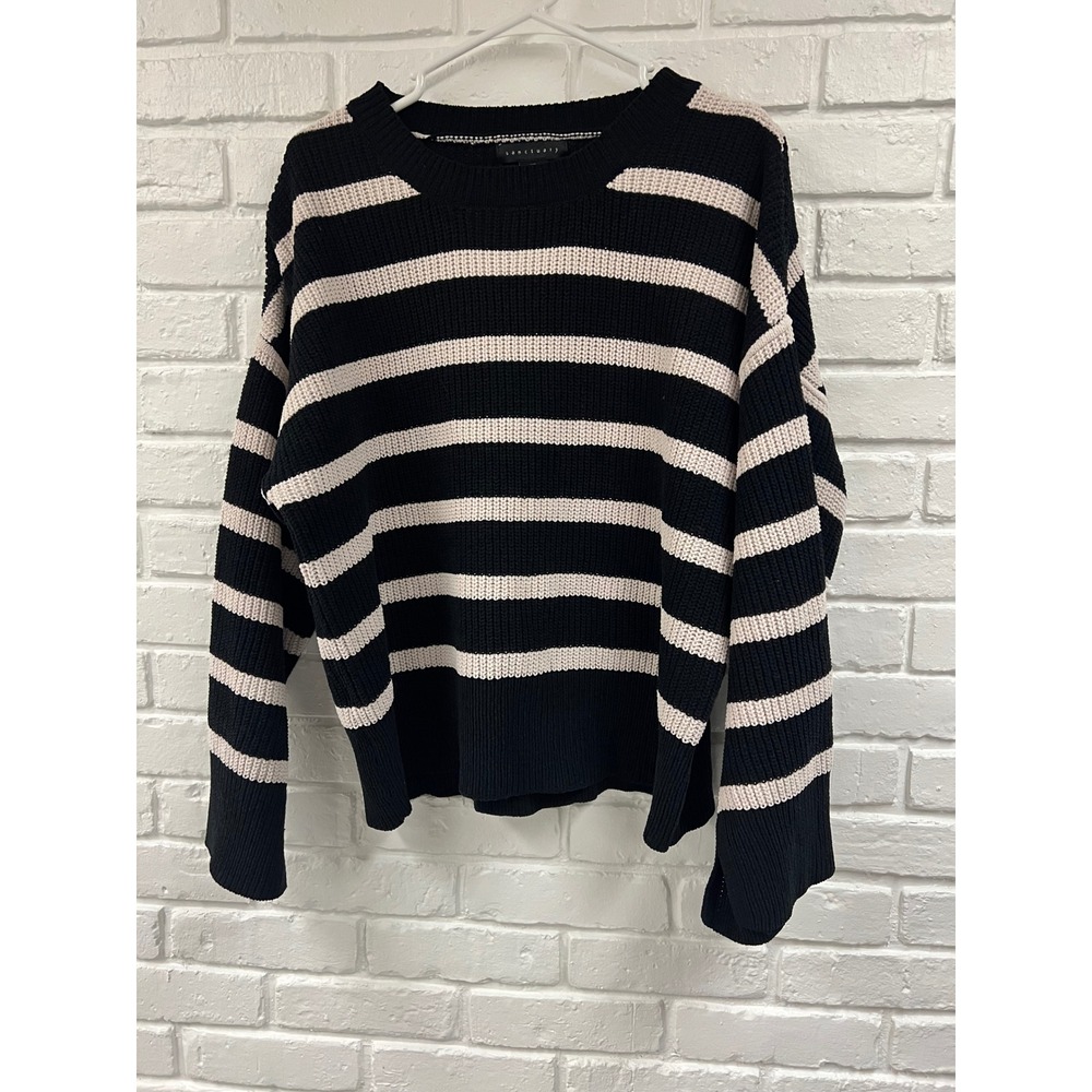 Sanctuary Striped Pullover Sweater Relaxed Fit Cozy Knit XXL